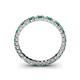 4 - Allie 2.50 mm Princess Cut Emerald and Diamond Eternity Band 