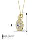 4 - Alice 5.00 mm Round Moissanite and Lab Grown Diamond Floral Halo Pendant Necklace 