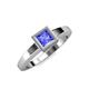 1 - Ian 1.10 ct Princess Cut Tanzanite Solitaire Ring 