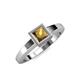 1 - Ian 1.00 ct Princess Cut Citrine Solitaire Ring 