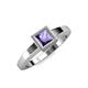 1 - Ian 0.85 ct Princess Cut Iolite Solitaire Ring 