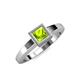 1 - Ian 1.25 ct Princess Cut Peridot Solitaire Ring 