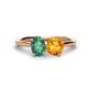 1 - Tanya Oval Shape Lab Created Alexandrite & Cushion Shape Citrine 2 Stone Duo Ring 