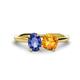 1 - Tanya Oval Shape Iolite & Cushion Shape Citrine 2 Stone Duo Ring 