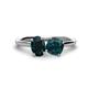 1 - Tanya Oval & Cushion Shape London Blue Topaz 2 Stone Duo Ring 