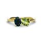 1 - Tanya Oval Shape London Blue Topaz & Cushion Shape Peridot 2 Stone Duo Ring 