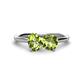 1 - Tanya Oval & Cushion Shape Peridot 2 Stone Duo Ring 