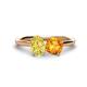 1 - Tanya Oval Shape Yellow Sapphire & Cushion Shape Citrine 2 Stone Duo Ring 