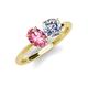 3 - Tanya Oval Shape Pink Tourmaline & Cushion Shape Forever Brilliant Moissanite 2 Stone Duo Ring 