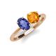 3 - Tanya Oval Shape Iolite & Cushion Shape Citrine 2 Stone Duo Ring 