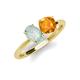 3 - Tanya Oval Shape Opal & Cushion Shape Citrine 2 Stone Duo Ring 