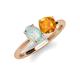 3 - Tanya Oval Shape Opal & Cushion Shape Citrine 2 Stone Duo Ring 