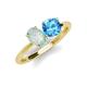 3 - Tanya Oval Shape Opal & Cushion Shape Blue Topaz 2 Stone Duo Ring 