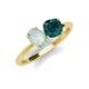 3 - Tanya Oval Shape Opal & Cushion Shape London Blue Topaz 2 Stone Duo Ring 