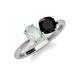 3 - Tanya Oval Shape Opal & Cushion Shape Black Onyx 2 Stone Duo Ring 
