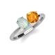 3 - Tanya Oval Shape Opal & Cushion Shape Citrine 2 Stone Duo Ring 