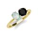 3 - Tanya Oval Shape Opal & Cushion Shape Black Onyx 2 Stone Duo Ring 