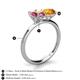 4 - Tanya Oval Shape Pink Tourmaline & Cushion Shape Citrine 2 Stone Duo Ring 