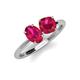 5 - Tanya Oval & Cushion Shape Ruby 2 Stone Duo Ring 