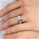 5 - Tanya Oval Shape Smoky Quartz & Cushion Shape Forever Brilliant Moissanite 2 Stone Duo Ring 