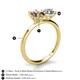 4 - Tanya Oval Shape Smoky Quartz & Cushion Shape GIA Certified Diamond 2 Stone Duo Ring 