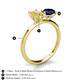 4 - Tanya Oval Shape Yellow Sapphire & Cushion Shape Blue Sapphire 2 Stone Duo Ring 