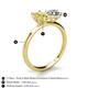 4 - Tanya Oval Shape Yellow Sapphire & Cushion Shape Forever One Moissanite 2 Stone Duo Ring 