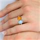 5 - Tanya Oval Shape Aquamarine & Cushion Shape Citrine 2 Stone Duo Ring 