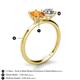 4 - Tanya Oval Shape Citrine & Cushion Shape GIA Certified Diamond 2 Stone Duo Ring 