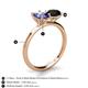 4 - Tanya Oval Shape Iolite & Cushion Shape Black Onyx 2 Stone Duo Ring 