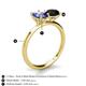 4 - Tanya Oval Shape Iolite & Cushion Shape Black Onyx 2 Stone Duo Ring 