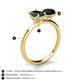 4 - Tanya Oval Shape London Blue Topaz & Cushion Shape Black Onyx 2 Stone Duo Ring 