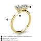 4 - Tanya Oval Shape Forever Brilliant Moissanite & Cushion Shape GIA Certified Diamond 2 Stone Duo Ring 