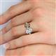 5 - Tanya Oval Shape Forever Brilliant Moissanite & Cushion Shape Smoky Quartz 2 Stone Duo Ring 