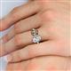 5 - Tanya Oval Shape Forever One Moissanite & Cushion Shape Smoky Quartz 2 Stone Duo Ring 