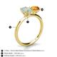 4 - Tanya Oval Shape Opal & Cushion Shape Citrine 2 Stone Duo Ring 