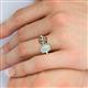 5 - Tanya Oval Shape Opal & Cushion Shape Smoky Quartz 2 Stone Duo Ring 