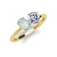 3 - Tanya Oval Shape Opal & Cushion Shape IGI Certified Lab Grown Diamond 2 Stone Duo Ring 