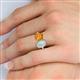 5 - Tanya Oval Shape Opal & Cushion Shape Citrine 2 Stone Duo Ring 