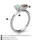 4 - Tanya Oval Shape Opal & Cushion Shape Smoky Quartz 2 Stone Duo Ring 