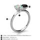 4 - Tanya Oval Shape Opal & Cushion Shape Black Onyx 2 Stone Duo Ring 