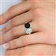 5 - Tanya Oval Shape Opal & Cushion Shape Black Onyx 2 Stone Duo Ring 
