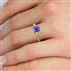 5 - Leona Bold 7x5 mm Emerald Cut Tanzanite Solitaire Rope Engagement Ring 