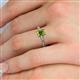 5 - Leona Bold 7x5 mm Emerald Cut Peridot Solitaire Rope Engagement Ring 