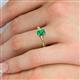 5 - Leona Bold 7x5 mm Emerald Cut Emerald Solitaire Rope Engagement Ring 