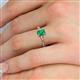 5 - Leona Bold 7x5 mm Emerald Cut Emerald Solitaire Rope Engagement Ring 