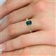 5 - Leona Bold 7x5 mm Emerald Cut London Blue Topaz Solitaire Rope Engagement Ring 