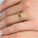 5 - Leona Bold 7x5 mm Emerald Cut Citrine Solitaire Rope Engagement Ring 