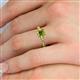 5 - Leona Bold 7x5 mm Emerald Cut Peridot Solitaire Rope Engagement Ring 