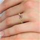 5 - Leona Bold 7x5 mm Emerald Cut Morganite Solitaire Rope Engagement Ring 